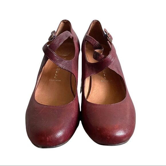 JEFFREY CAMPBELL Mary Jane Leather Shoes Heel Burgundy 40 EU - Picture 3 of 10